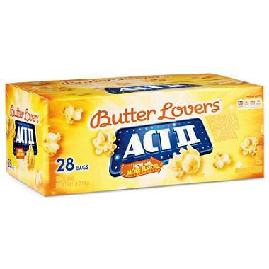 ACT II Butter Lovers Microwave Popcorn 3 oz