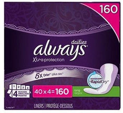 Always Xtra Protection Daily Liners, Long 40 ct.