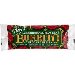 Amy's Cheddar Cheese Burrito With Organic Beans & Rice, 6 oz