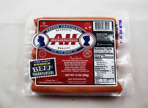 AH Kosher Beef Frankfurters 7 Count